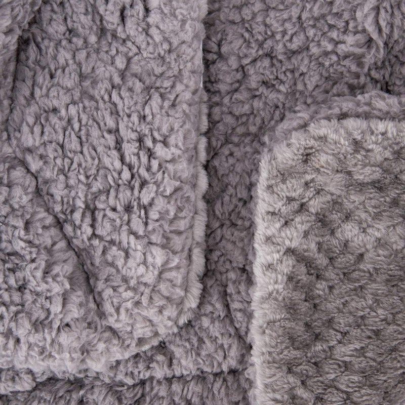 WONDER MIRACLE Fuzzy Dog Blanket or Cat Blanket or Pet Blanket, Warm and Soft, Plush Fleece Receiving Blankets for Dog Bed and Cat Bed, Couch, Sofa, Travel and Outdoor, Camping (Blanket (24" x 32"), DG-Flint Gray) - Image 4